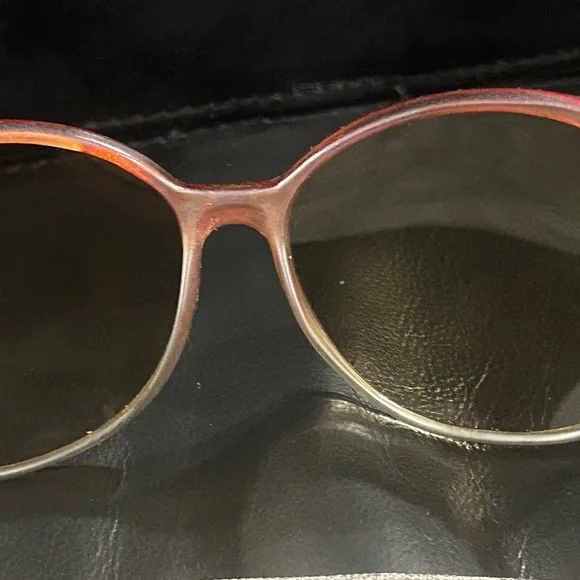 Corning Vintage oversized dark orange and beige Stylish Sunglasses - Picture 6 of 10
